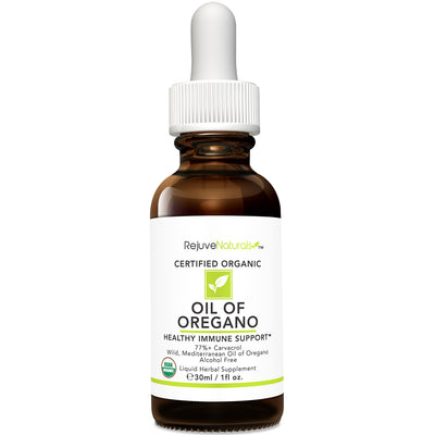 USDA Certified Organic Oil of Oregano - Wild, Mediterranean Oregano Oil. Concentrated Immune Support Drops.