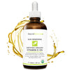 USDA Certified Organic Vitamin E Oil - (LARGE 4oz Bottle) Repair Dry, Damaged Skin from Surgery & Acne, Age Spots & Wrinkles. For Radiant, Hydrated & Youthful Skin.