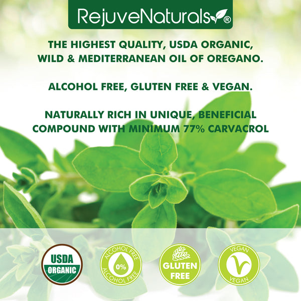USDA Certified Organic Oil of Oregano - Wild, Mediterranean Oregano Oil. Concentrated Immune Support Drops.